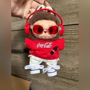 Red soda outfit for labubu